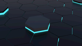六边形三维立体科技感背景