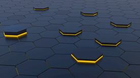 科技感立体几何光感背景