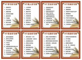 好习惯 学校展板