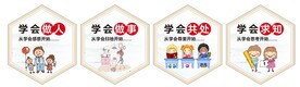 四个学会  学校励志展板