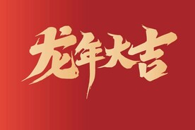 矢量图龙年文字