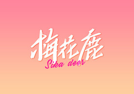 字体设计 梅花鹿