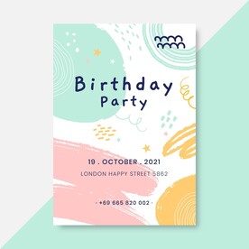 手绘抽象可爱海报