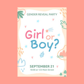 手绘抽象可爱海报