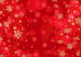 带雪花的红色圣诞背景