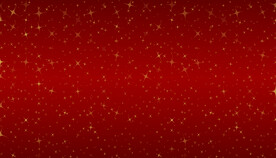 红色渐变金色小星星