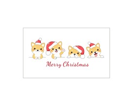 矢量圣诞元素狗