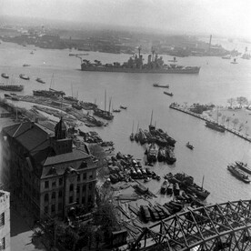 民国苏州河白渡桥黄浦江