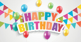 彩光气球生日派对背景