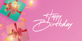 生日节日背景和五彩纸屑