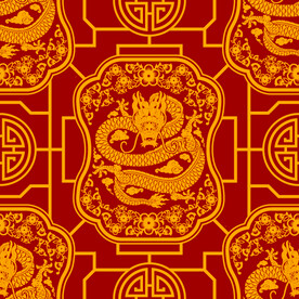 红色龙底纹