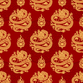 红色龙底纹