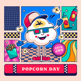 矢量爆米花海报