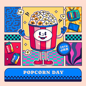 矢量爆米花海报