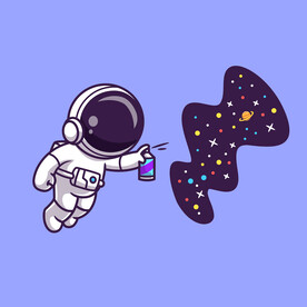 矢量卡通宇航员