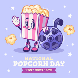 矢量爆米花海报