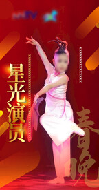 星光演员红色海报2024喜庆