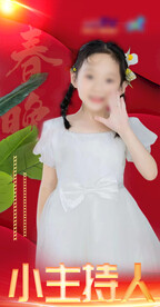 主持人红色海报2024喜庆