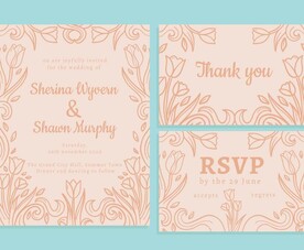 郁金香婚礼请柬