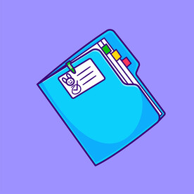 矢量卡通文件夹