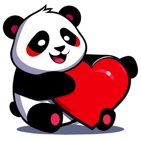 爱心熊猫