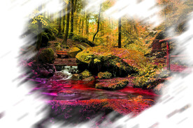 森林水墨画效果图