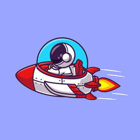 矢量卡通宇航员