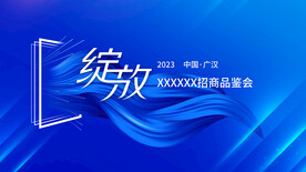 蓝色商务会议主画面