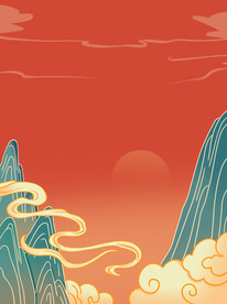 国潮风喜庆背景