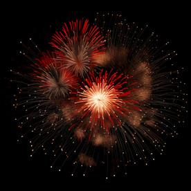 夜幕星空烟花素材