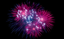 夜幕星空烟花素材