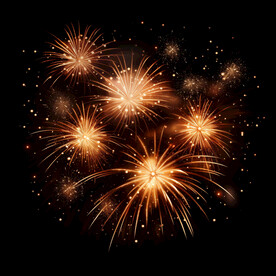 夜幕星空烟花素材