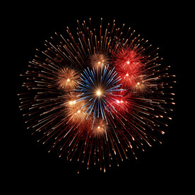 夜幕星空烟花素材