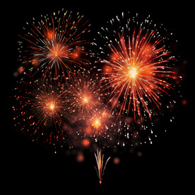 夜幕星空烟花素材