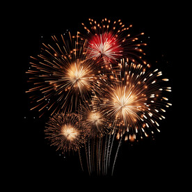 夜幕星空烟花素材