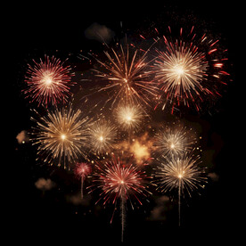 夜幕星空烟花素材