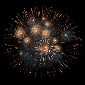 夜幕星空烟花素材