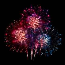 夜幕星空烟花素材