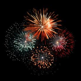 夜幕星空烟花素材