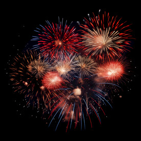 夜幕星空烟花素材