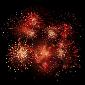 夜幕星空烟花素材