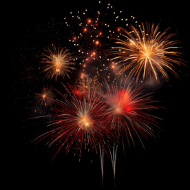 夜幕星空烟花素材