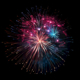 夜幕星空烟花素材