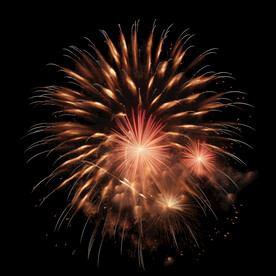 夜幕星空烟花素材