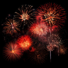 夜幕星空烟花素材