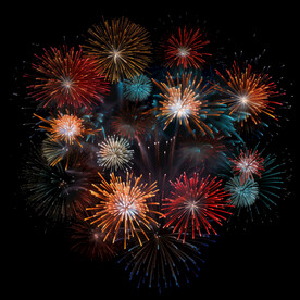 夜幕星空烟花素材