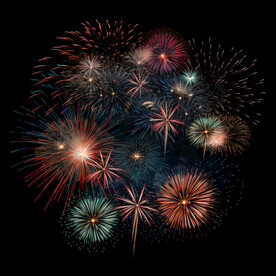 夜幕星空烟花素材