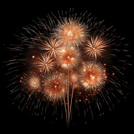 夜幕星空烟花素材