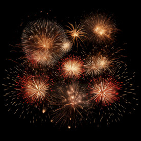 夜幕星空烟花素材