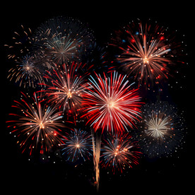 夜幕星空烟花素材